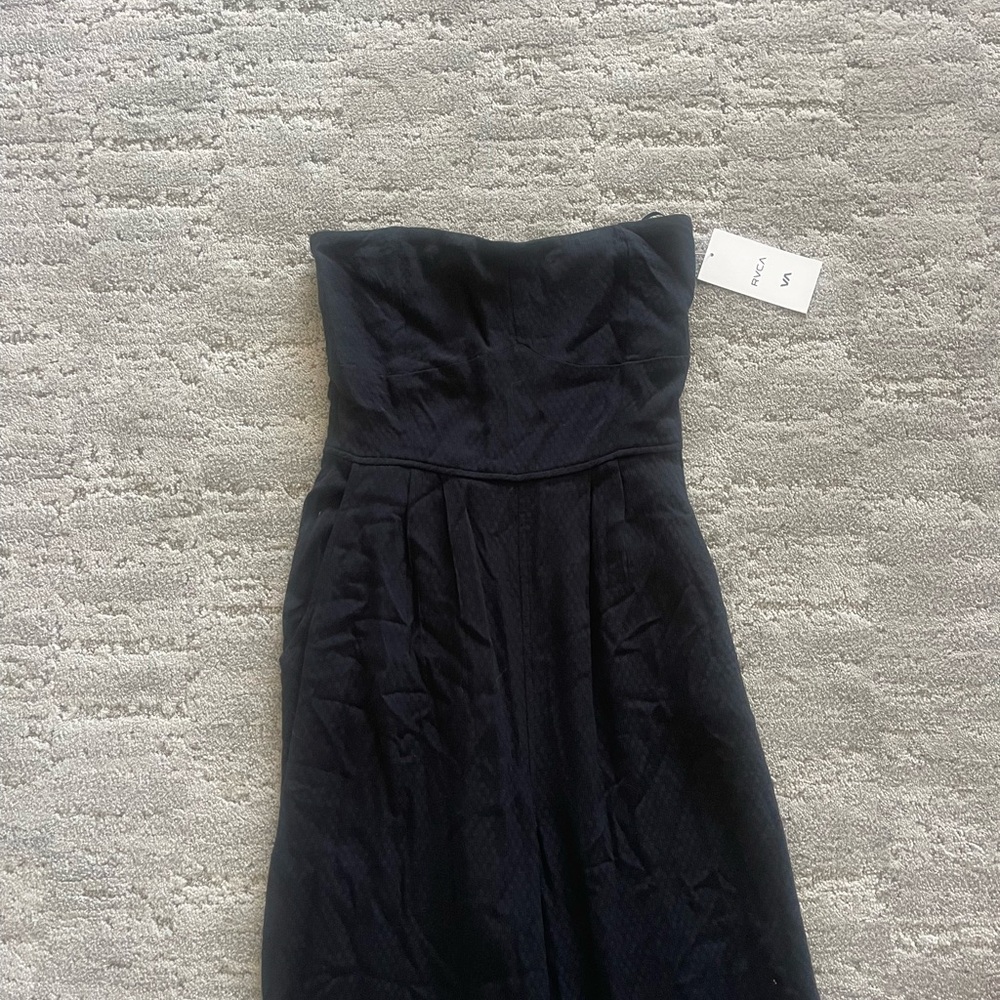 Elegant Black Strapless Jumpsuit RVCA size small NWT - Picture 3 of 5